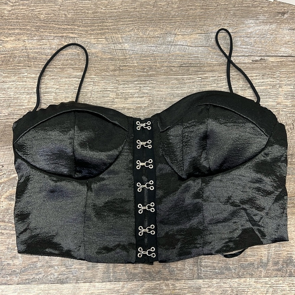NWT One Way Black Corset Bustier Top Size 10